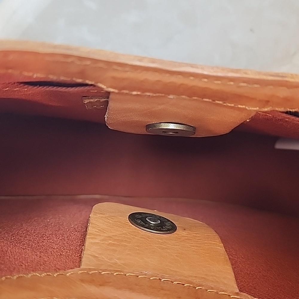 Street Level Ajeng Rattan Crossbody Brown Leather Handmade Woven Women's Bag - Picture 9 of 9